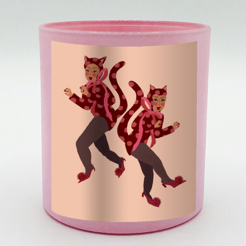 Cat Women - Blush Polka Catsuits - scented candle by Steph Pryor