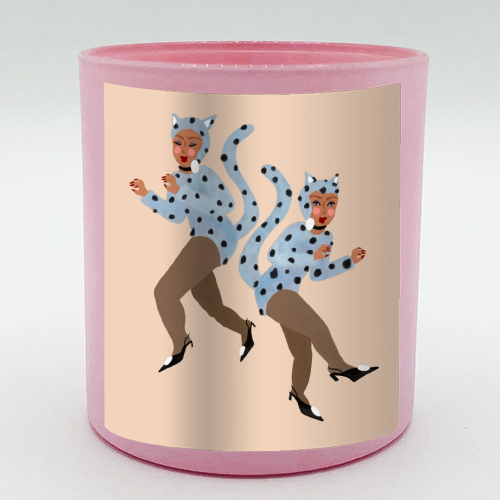 Cat Women - Blue Dalmatian Catsuit - scented candle by Steph Pryor