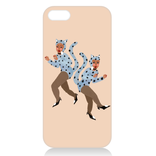 Cat Women - Blue Dalmatian Catsuit - unique phone case by Steph Pryor