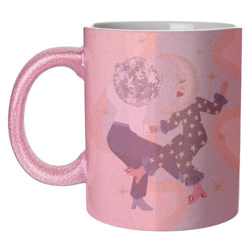 Disco Lovers Moon Dance - unique mug by Steph Pryor