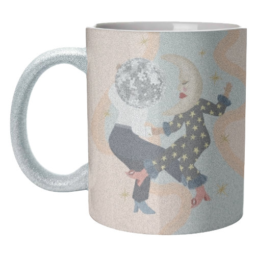 Disco Lovers Moon Dance - unique mug by Steph Pryor