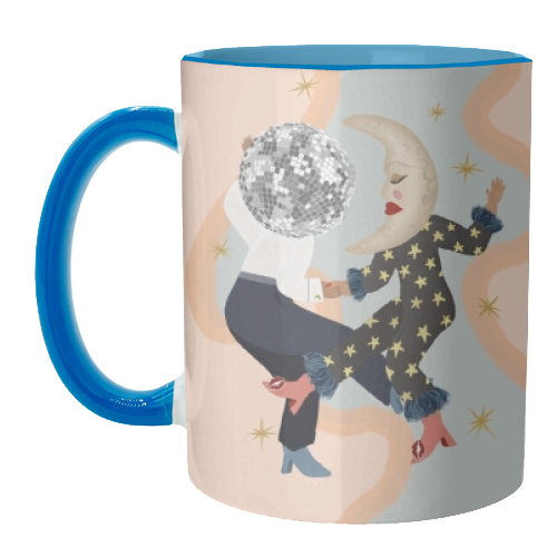 Disco Lovers Moon Dance - unique mug by Steph Pryor