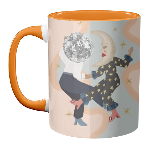 Disco Lovers Moon Dance - unique mug by Steph Pryor