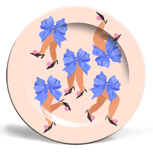 Bow Babes - ceramic dinner plate by Steph Pryor