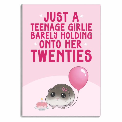 Just A Teenage Girlie Barely Holding Onto Her Twenties Funny Birthday - personalised A4, A5, A6 notebook by Sundiva Designs
