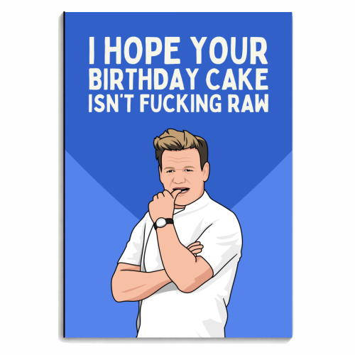 I Hope Your Birthday Cake Isn't F*ing Raw Funny Chef Quote - personalised A4, A5, A6 notebook by Sundiva Designs