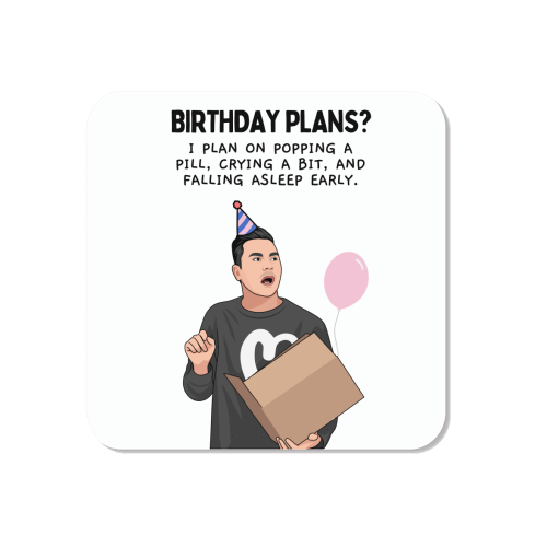 Birthday Plans? Crying And Sleeping Early Funny Introvert Quote - Magnet by Sundiva Designs