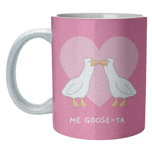 Me Goose-ta Funny Goose Couple Pun Quote - unique mug by Sundiva Designs