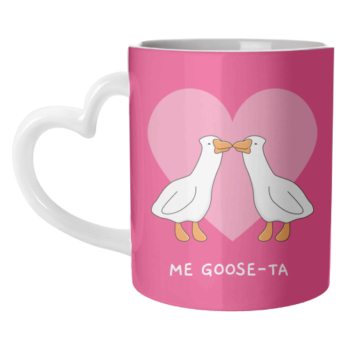 Me Goose-ta Funny Goose Couple Pun Quote - unique mug by Sundiva Designs