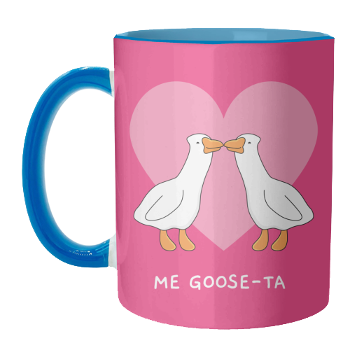 Me Goose-ta Funny Goose Couple Pun Quote - unique mug by Sundiva Designs