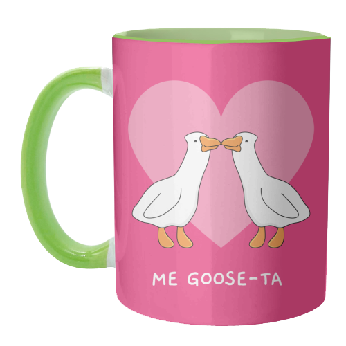 Me Goose-ta Funny Goose Couple Pun Quote - unique mug by Sundiva Designs