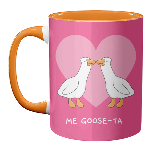 Me Goose-ta Funny Goose Couple Pun Quote - unique mug by Sundiva Designs
