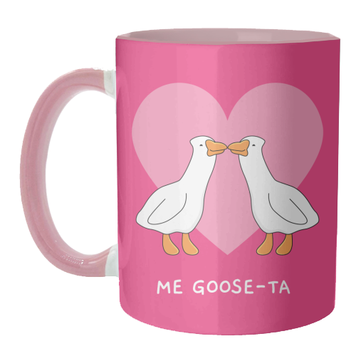 Me Goose-ta Funny Goose Couple Pun Quote - unique mug by Sundiva Designs