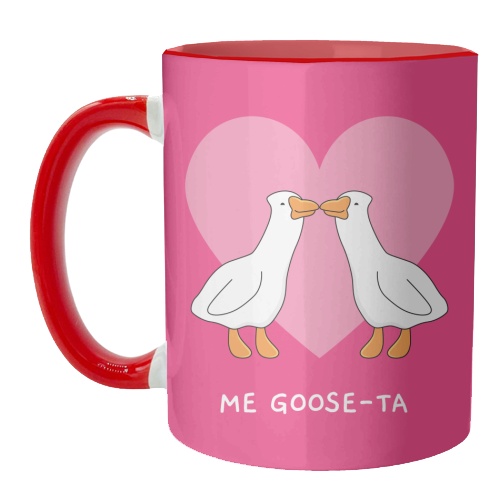 Me Goose-ta Funny Goose Couple Pun Quote - unique mug by Sundiva Designs