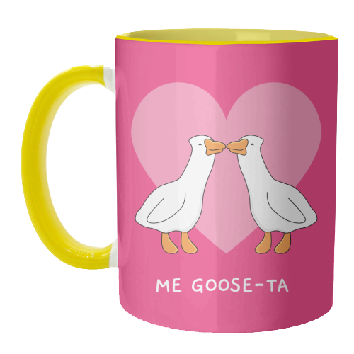 Me Goose-ta Funny Goose Couple Pun Quote - unique mug by Sundiva Designs
