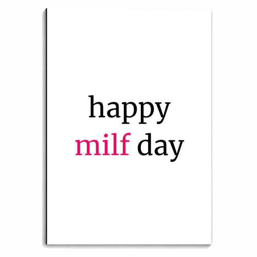 Happy MILF Day Cheeky Mother's Day Funny Quote - personalised A4, A5, A6 notebook by Sundiva Designs