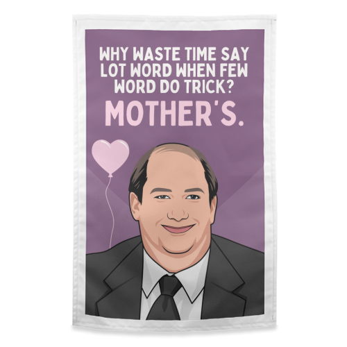 Why Waste Time Say Lot Word Mother's Funny Minimal Quote - funny tea towel by Sundiva Designs