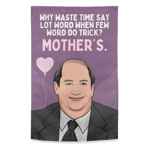 Why Waste Time Say Lot Word Mother's Funny Minimal Quote - funny tea towel by Sundiva Designs