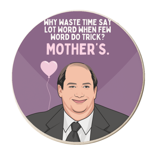 Why Waste Time Say Lot Word Mother's Funny Minimal Quote - personalised beer coaster by Sundiva Designs