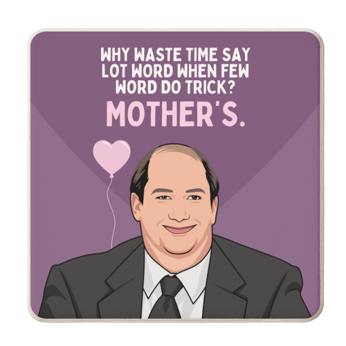 Why Waste Time Say Lot Word Mother's Funny Minimal Quote - personalised beer coaster by Sundiva Designs