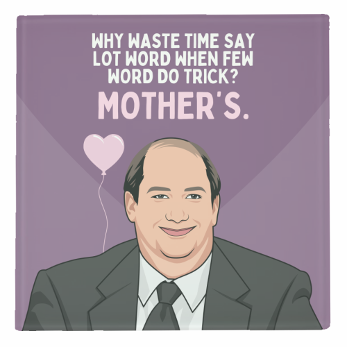 Why Waste Time Say Lot Word Mother's Funny Minimal Quote - personalised beer coaster by Sundiva Designs