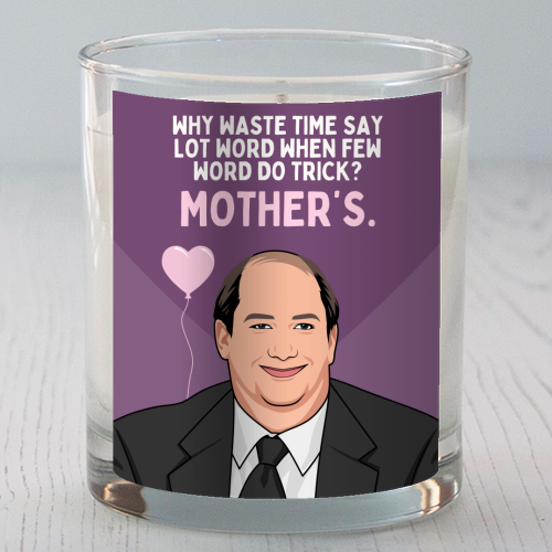 Why Waste Time Say Lot Word Mother's Funny Minimal Quote - scented candle by Sundiva Designs