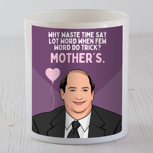 Why Waste Time Say Lot Word Mother's Funny Minimal Quote - scented candle by Sundiva Designs