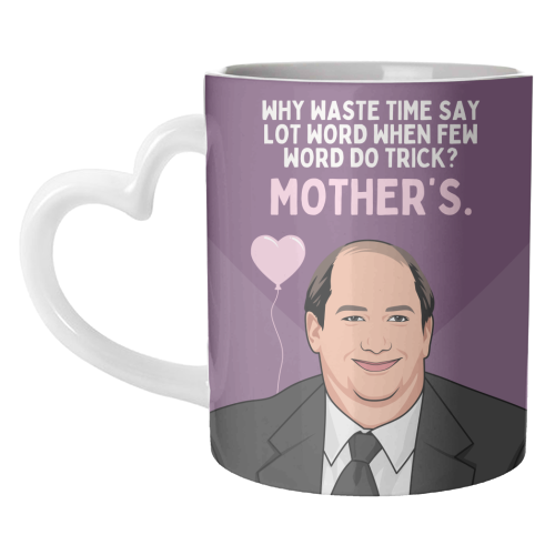 Why Waste Time Say Lot Word Mother's Funny Minimal Quote - unique mug by Sundiva Designs