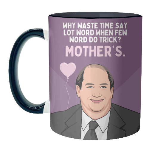 Why Waste Time Say Lot Word Mother's Funny Minimal Quote - unique mug by Sundiva Designs