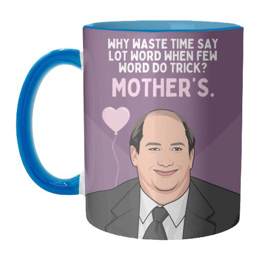 Why Waste Time Say Lot Word Mother's Funny Minimal Quote - unique mug by Sundiva Designs