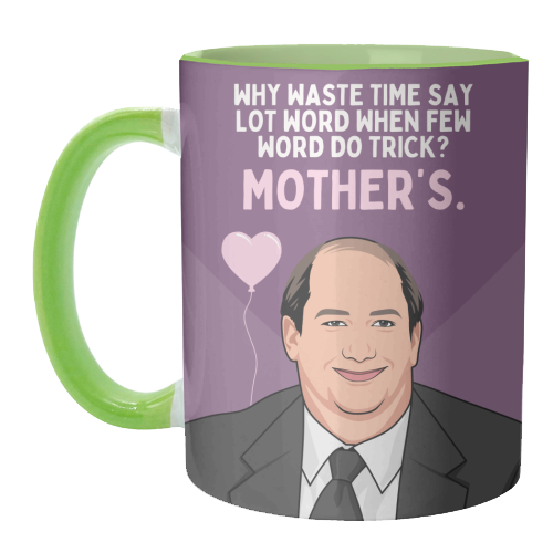 Why Waste Time Say Lot Word Mother's Funny Minimal Quote - unique mug by Sundiva Designs