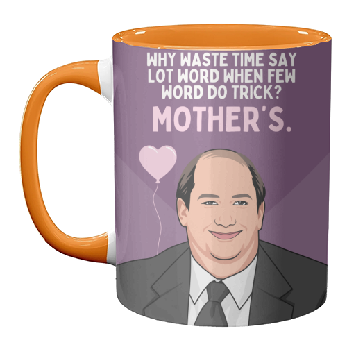 Why Waste Time Say Lot Word Mother's Funny Minimal Quote - unique mug by Sundiva Designs