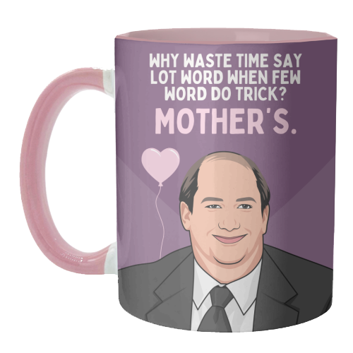 Why Waste Time Say Lot Word Mother's Funny Minimal Quote - unique mug by Sundiva Designs