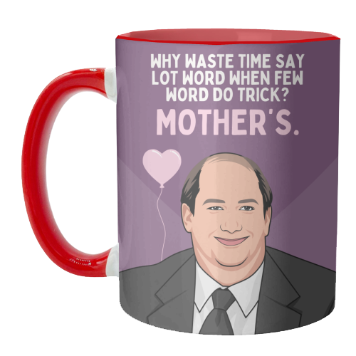 Why Waste Time Say Lot Word Mother's Funny Minimal Quote - unique mug by Sundiva Designs
