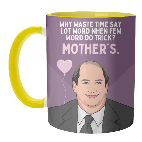 Why Waste Time Say Lot Word Mother's Funny Minimal Quote - unique mug by Sundiva Designs