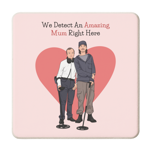 We Detect An Amazing Mum Right Here Funny Quote - personalised beer coaster by Sundiva Designs