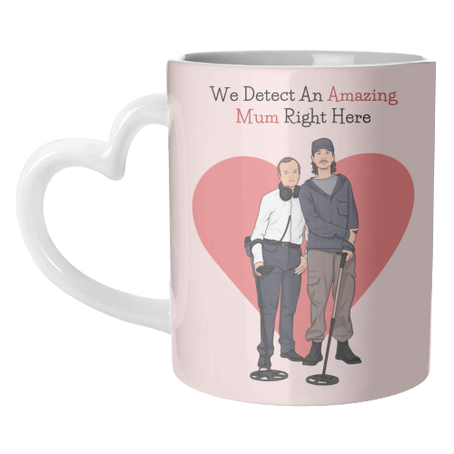 We Detect An Amazing Mum Right Here Funny Quote - unique mug by Sundiva Designs