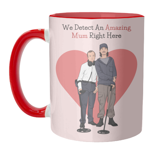We Detect An Amazing Mum Right Here Funny Quote - unique mug by Sundiva Designs