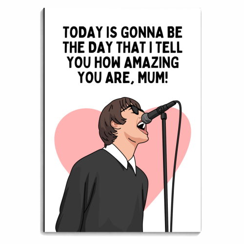 Today Is Gonna Be The Day Mum Funny Britpop Inspired Quote - personalised A4, A5, A6 notebook by Sundiva Designs