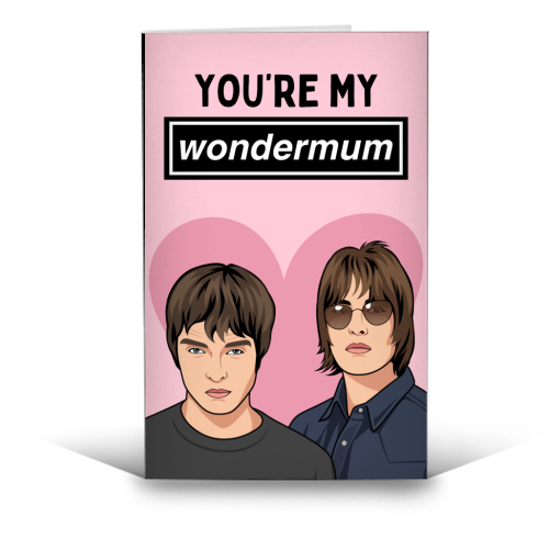 You're My Wondermum Funny Britpop Inspired Quote - funny greeting card by Sundiva Designs