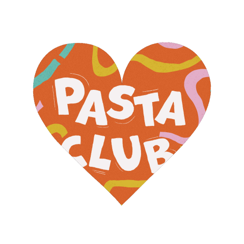 Vibrant Retro Pasta Club Noodle Lover Illustration - Magnet by Ania Wieclaw