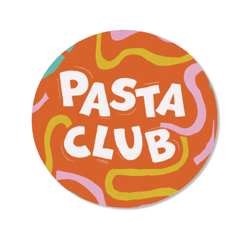 Vibrant Retro Pasta Club Noodle Lover Illustration - Magnet by Ania Wieclaw