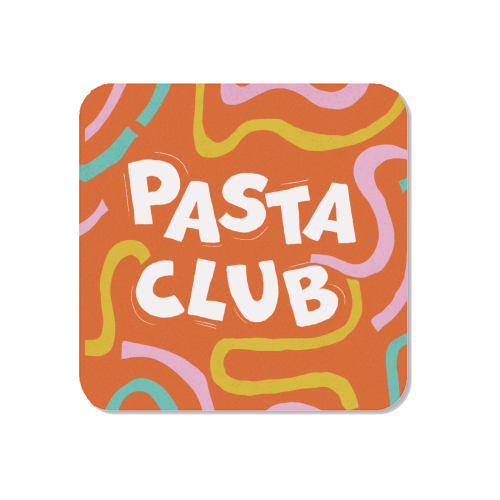 Vibrant Retro Pasta Club Noodle Lover Illustration - Magnet by Ania Wieclaw