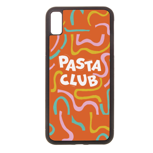 Vibrant Retro Pasta Club Noodle Lover Illustration - stylish phone case by Ania Wieclaw