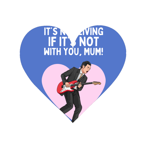 It's Not Living If It's Not With You Mum Indie Lyric Inspired Quote - Magnet by Sundiva Designs