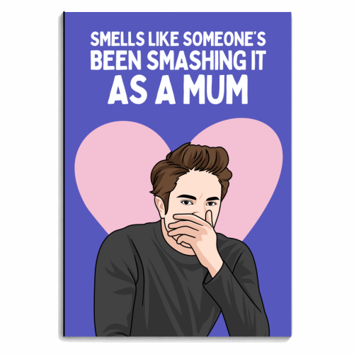 Smells Like Someone's Been Smashing It As A Mum Funny Meme - personalised A4, A5, A6 notebook by Sundiva Designs