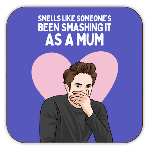 Smells Like Someone's Been Smashing It As A Mum Funny Meme - personalised beer coaster by Sundiva Designs