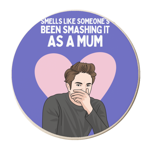 Smells Like Someone's Been Smashing It As A Mum Funny Meme - personalised beer coaster by Sundiva Designs
