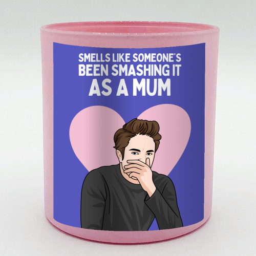 Smells Like Someone's Been Smashing It As A Mum Funny Meme - scented candle by Sundiva Designs