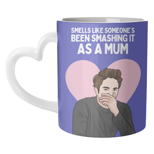 Smells Like Someone's Been Smashing It As A Mum Funny Meme - unique mug by Sundiva Designs
